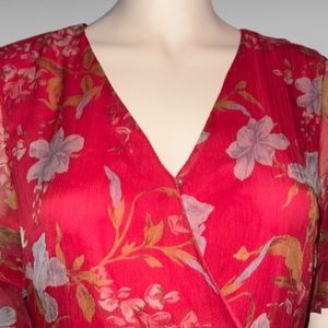 Vince Camuto Women's Tiered Ruffle Chiffon Dress Size 4